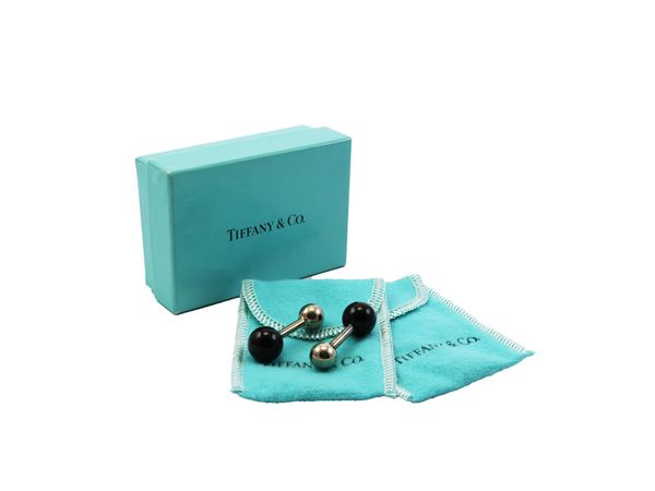 Tiffany & Co cufflinks in silver and onyx  - Auction Jewels and Watches - Maison Bibelot - Casa d'Aste Firenze - Milano