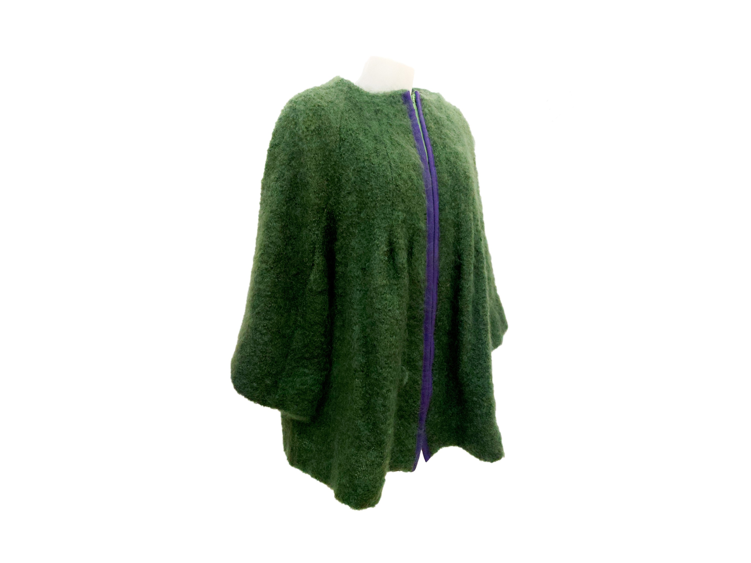 Moschino Jeans - Giaccone in Mohair Verde Prato