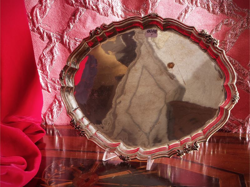 Vassoio ovale in argento, Petruzzi & Branca Brescia