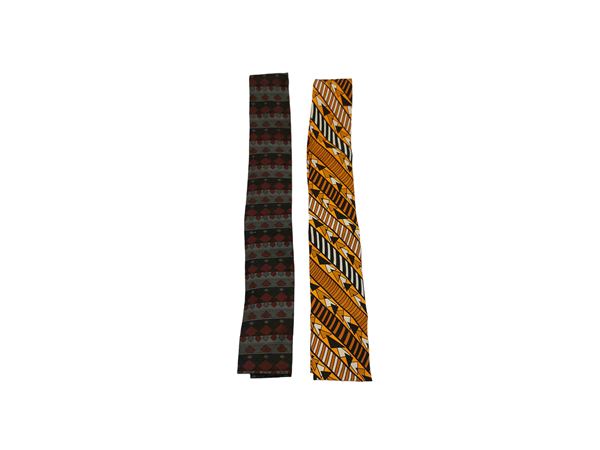 Emilio Pucci - Two patterned silk ties