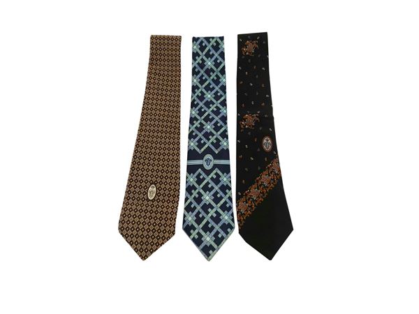 Emilio Pucci - Three patterned silk ties