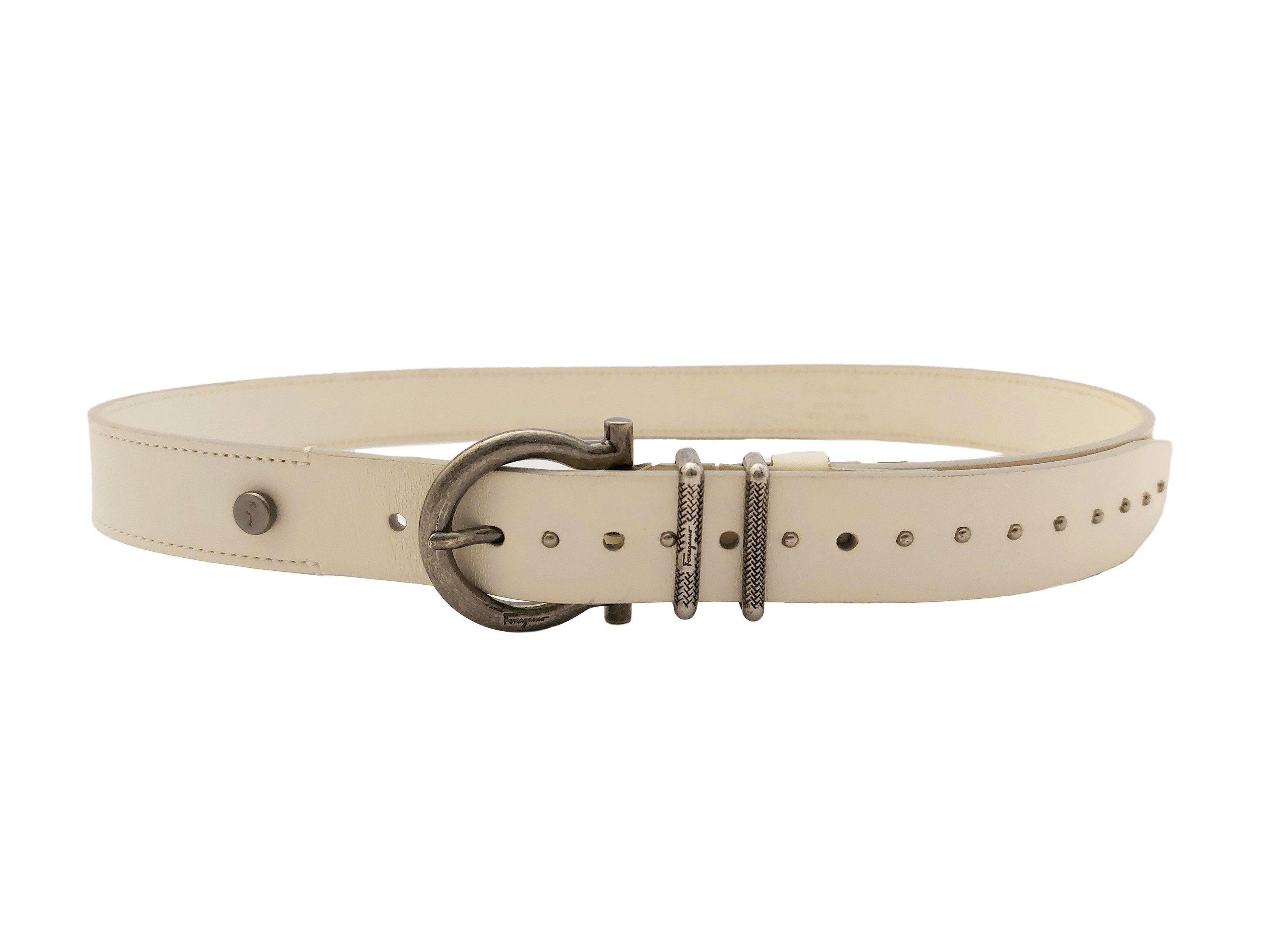 Salvatore Ferragamo - Cintura in pelle color riso