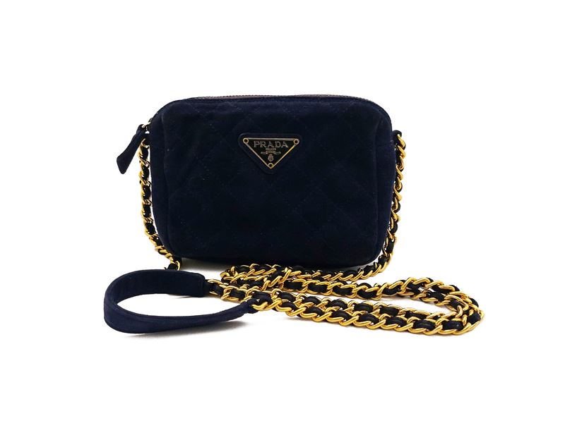 Prada - Borsetta a tracolla in suede viola