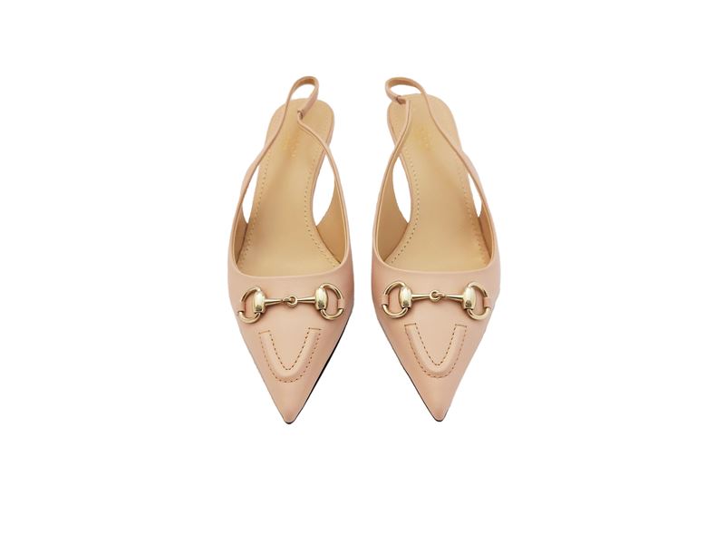 Gucci - Decolleté slingback in pelle rosa