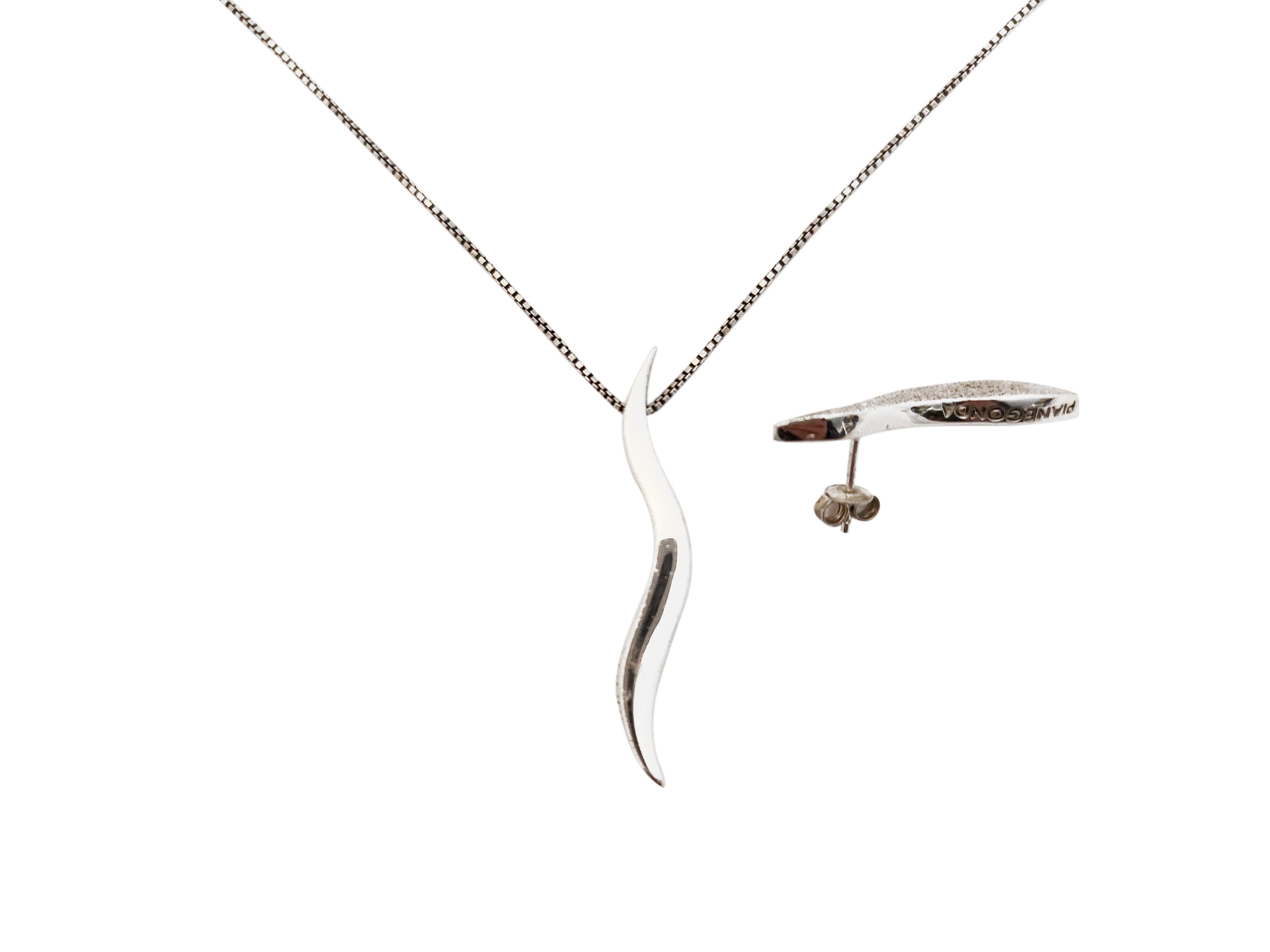 Pianegonda - Demi Parure Collana con Pendente e Orecchini in Argento 925