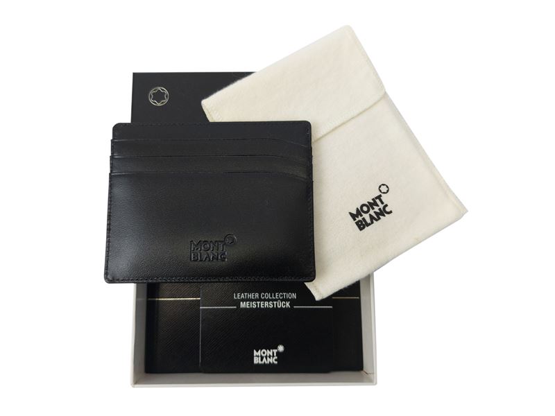 Mont Blanc - Porta Carte in Pelle Nera