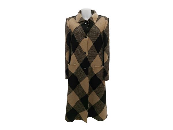 Mila Schon - Beige and black alpaca and cashmere coat
