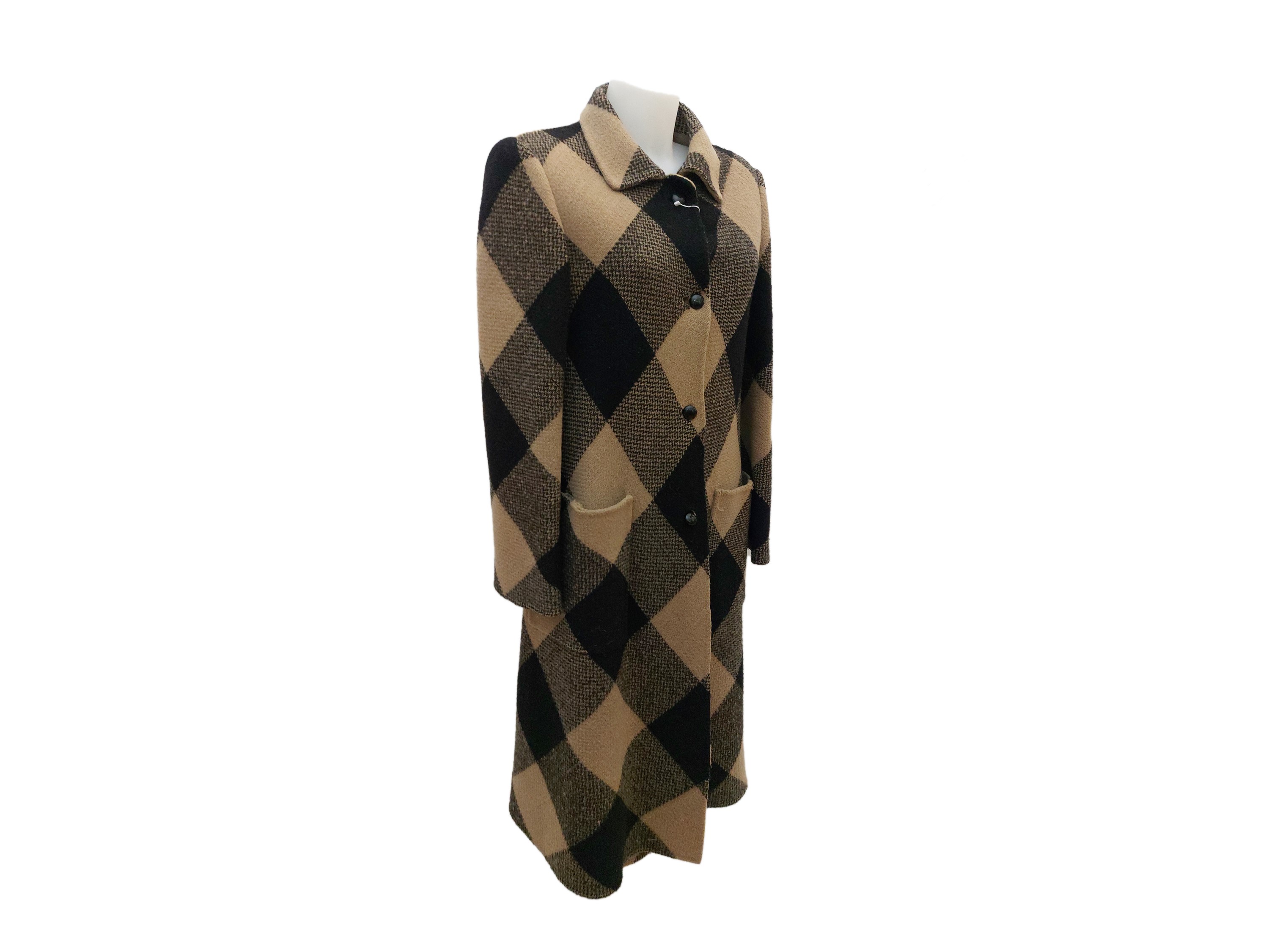 Mila Schon - Cappotto in Alpaca e Cachemire Beige e Nero