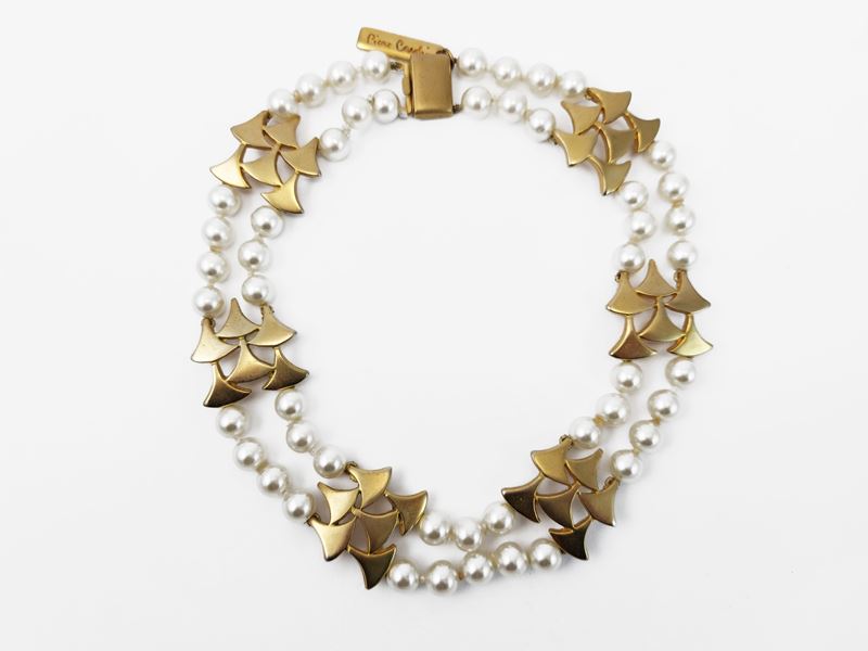 Pierre Cardin - Collana a due fili di perle simulate