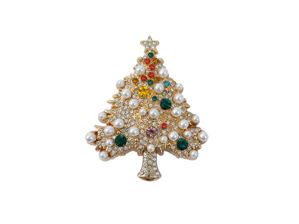 Spilla natalizia  - Asta Vintagemania - Winter selection - Maison Bibelot - Casa d'Aste Firenze - Milano