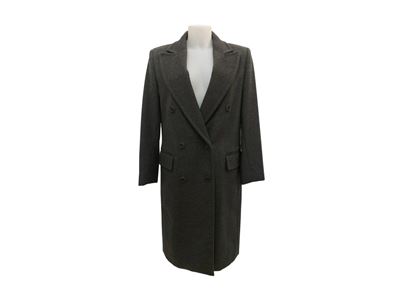 Max Mara - Cappotto in Tessuto di Lana e Cachemire Color Antracite