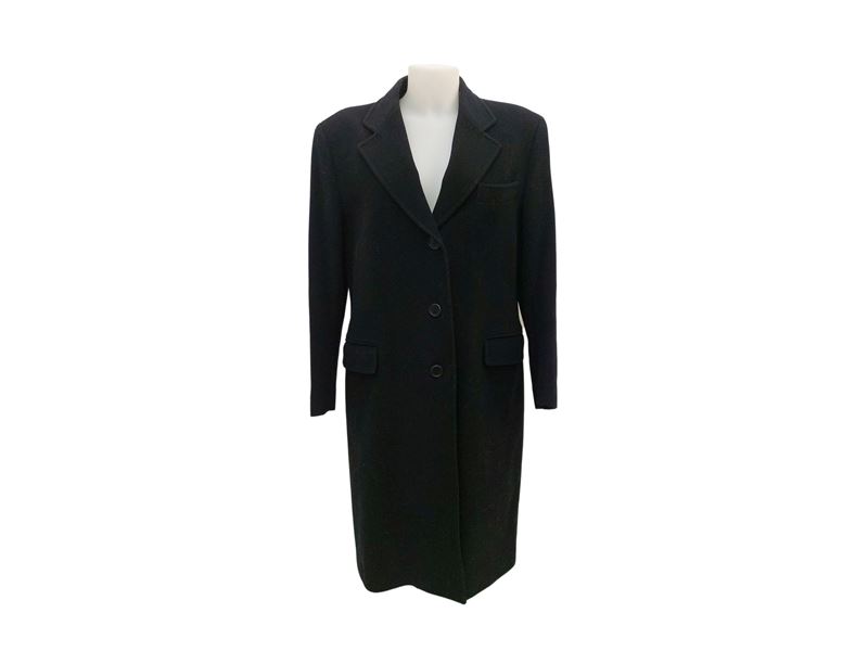 Cappotto in Panno di Lana Blu