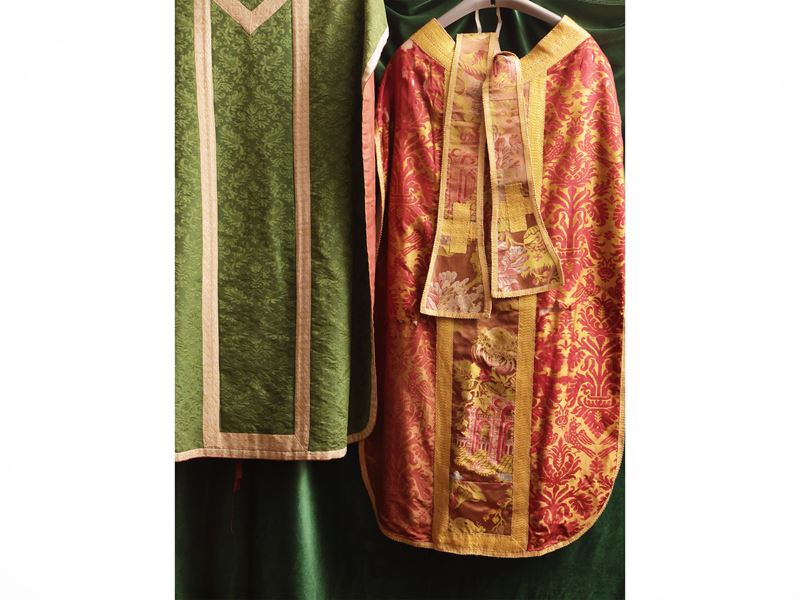 Due pianete in damasco di seta