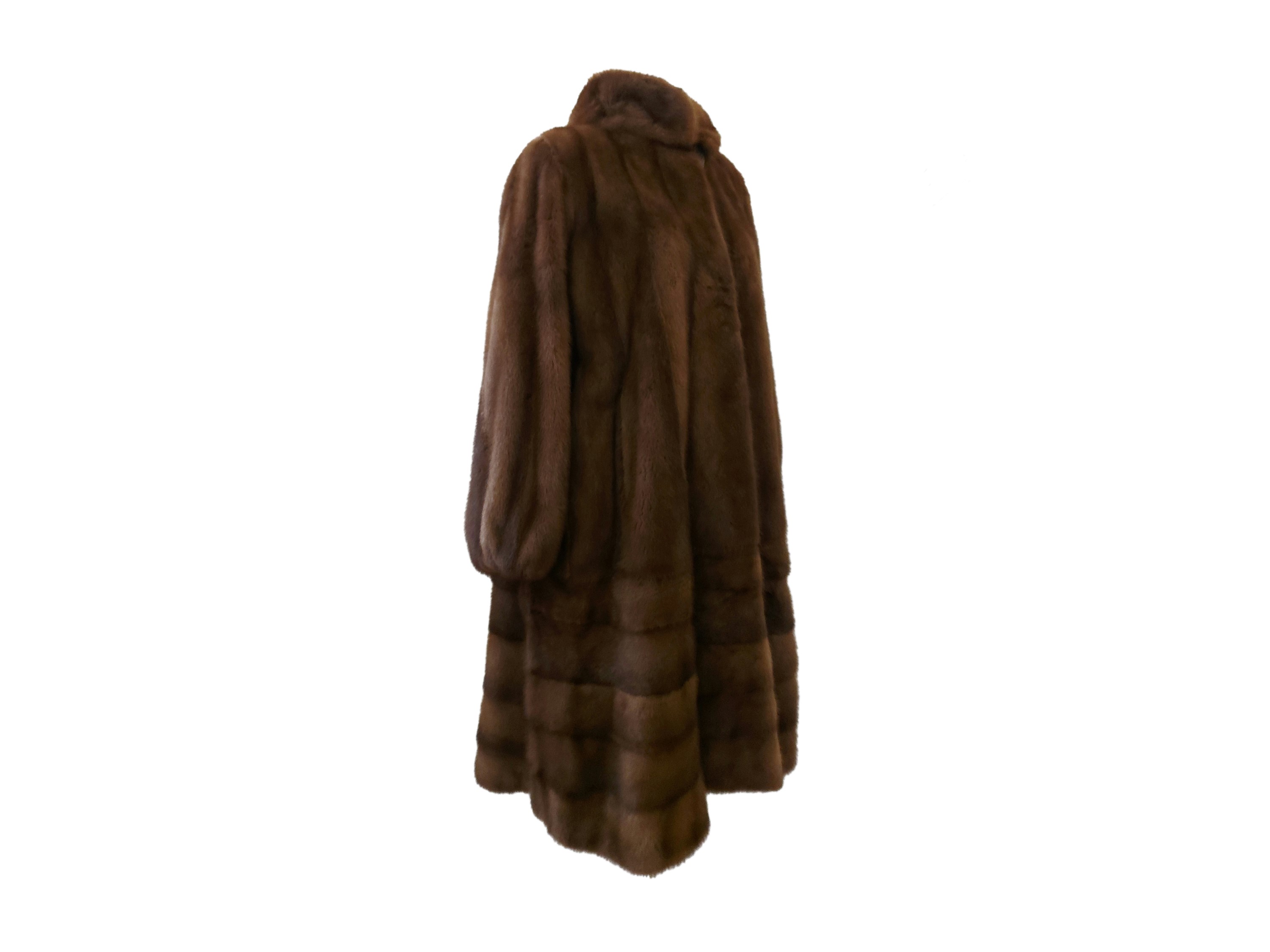 Cappotto in Pelliccia di Visone Marrone