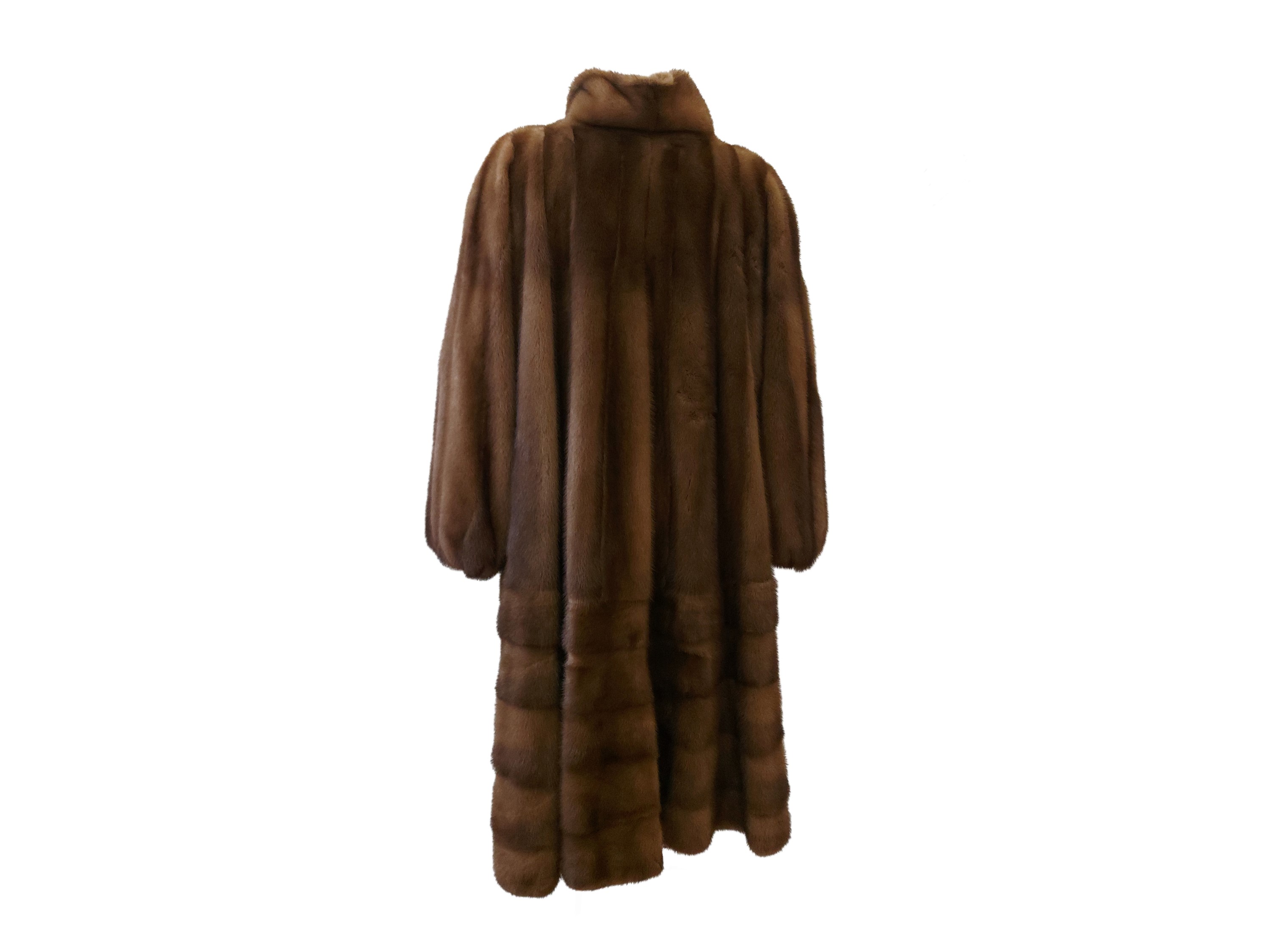 Cappotto in Pelliccia di Visone Marrone