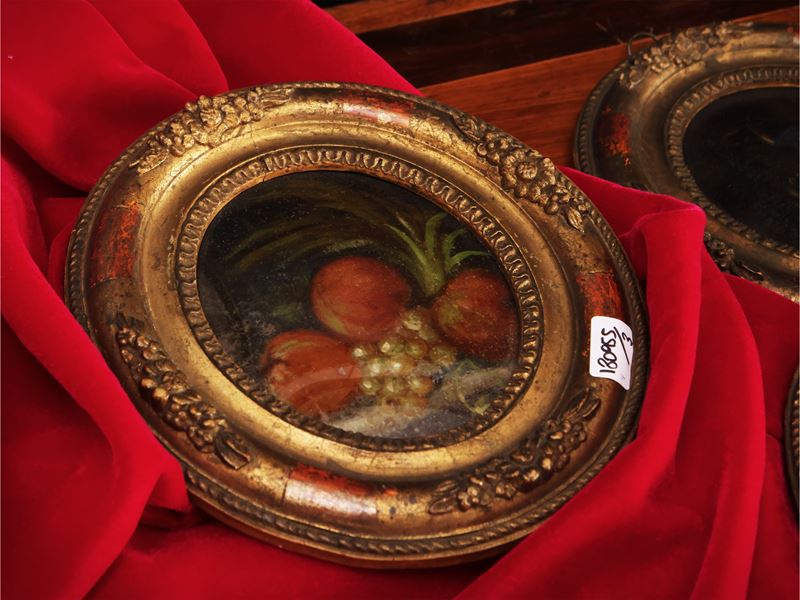 Serie di Tre Miniature su Vetro