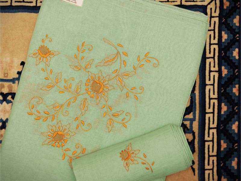 Tovaglia in Bisso di Lino Verde Menta