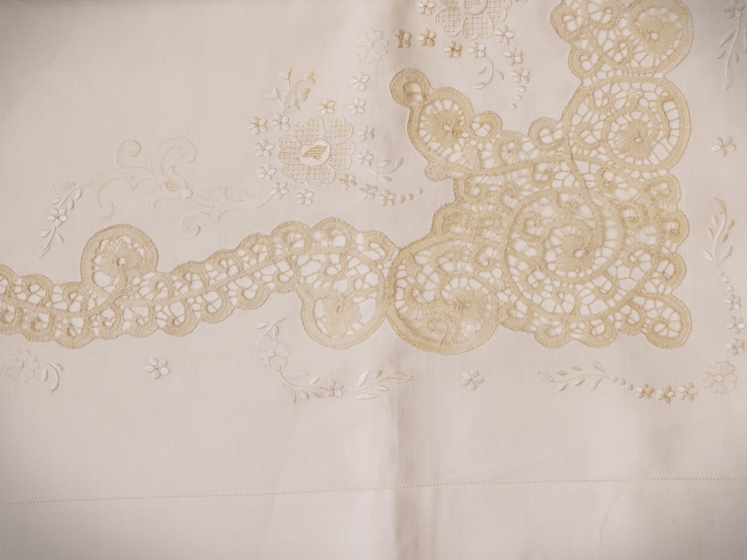 Lenzuolo Matrimoniale in Puro Lino Bianco