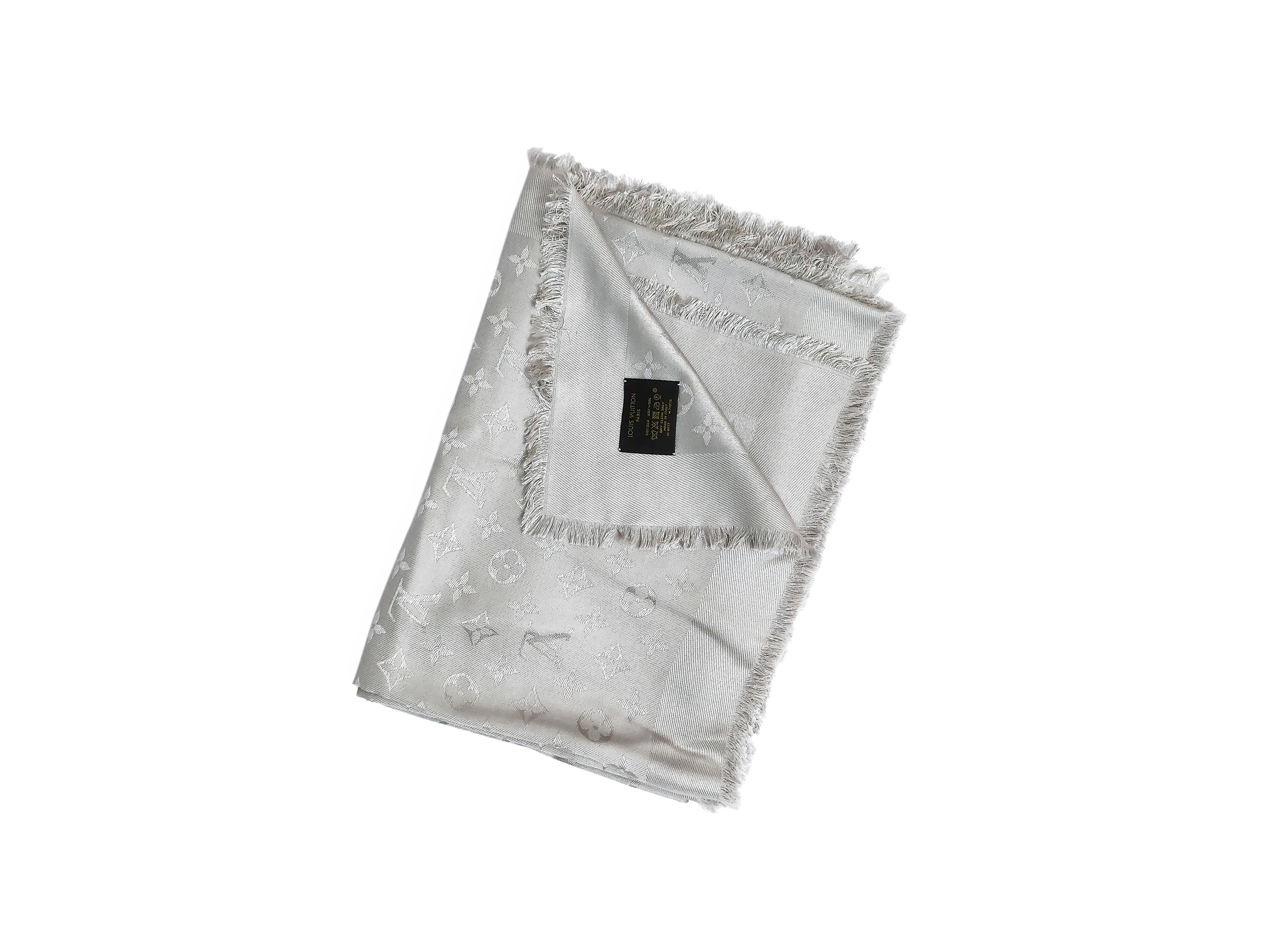 Louis Vuitton - Scialle in Lana Grigio Perla Monogram