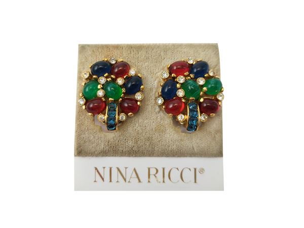 Nina Ricci - Clip earrings  - Auction Vintagemania - Winter selection - Maison Bibelot - Casa d'Aste Firenze - Milano