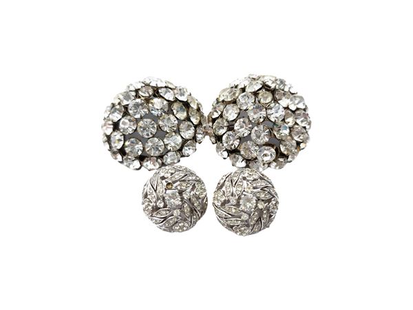 Brooch and clip earrings  - Auction Vintagemania - Winter selection - Maison Bibelot - Casa d'Aste Firenze - Milano