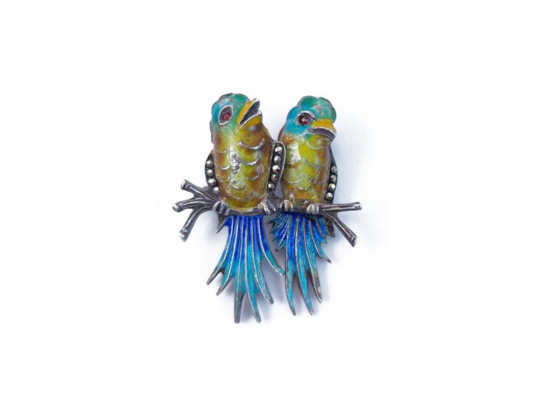 Spilla animalier in argentium 935