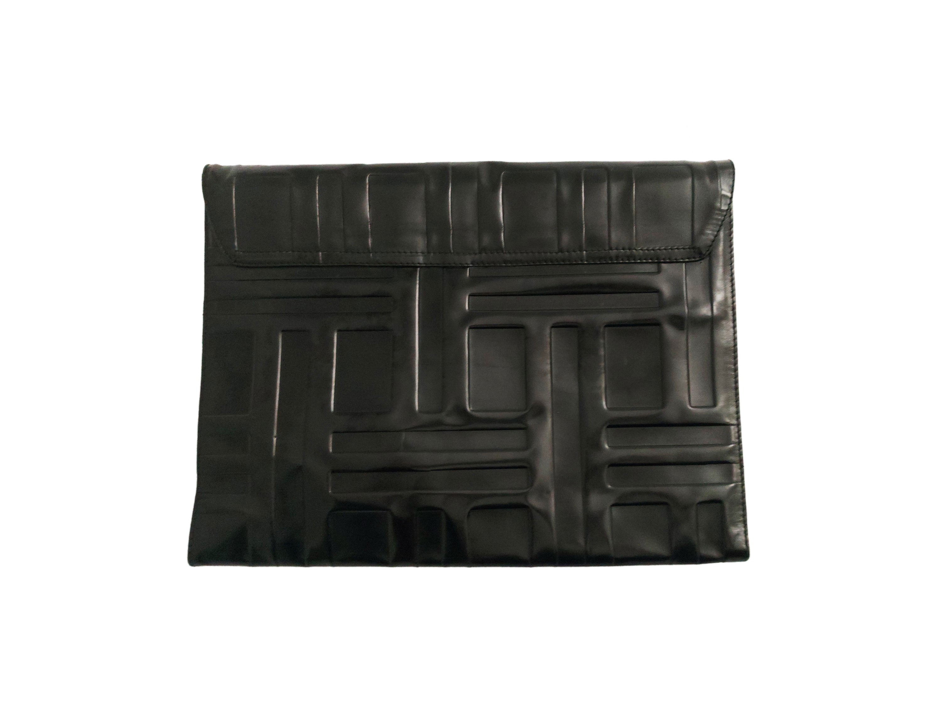 Prada - Borsa a Busta in Pelle Nera Lucida