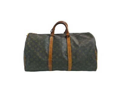 Louis Vuitton - Borsone da Viaggio in Canvas Monogram e Pelle Marrone