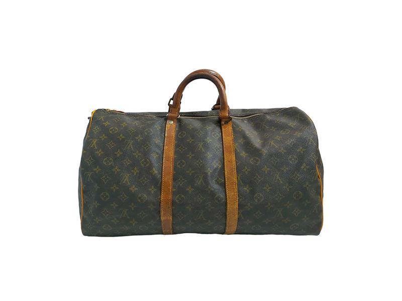 Louis Vuitton - Borsone da Viaggio in Canvas Monogram e Pelle Marrone