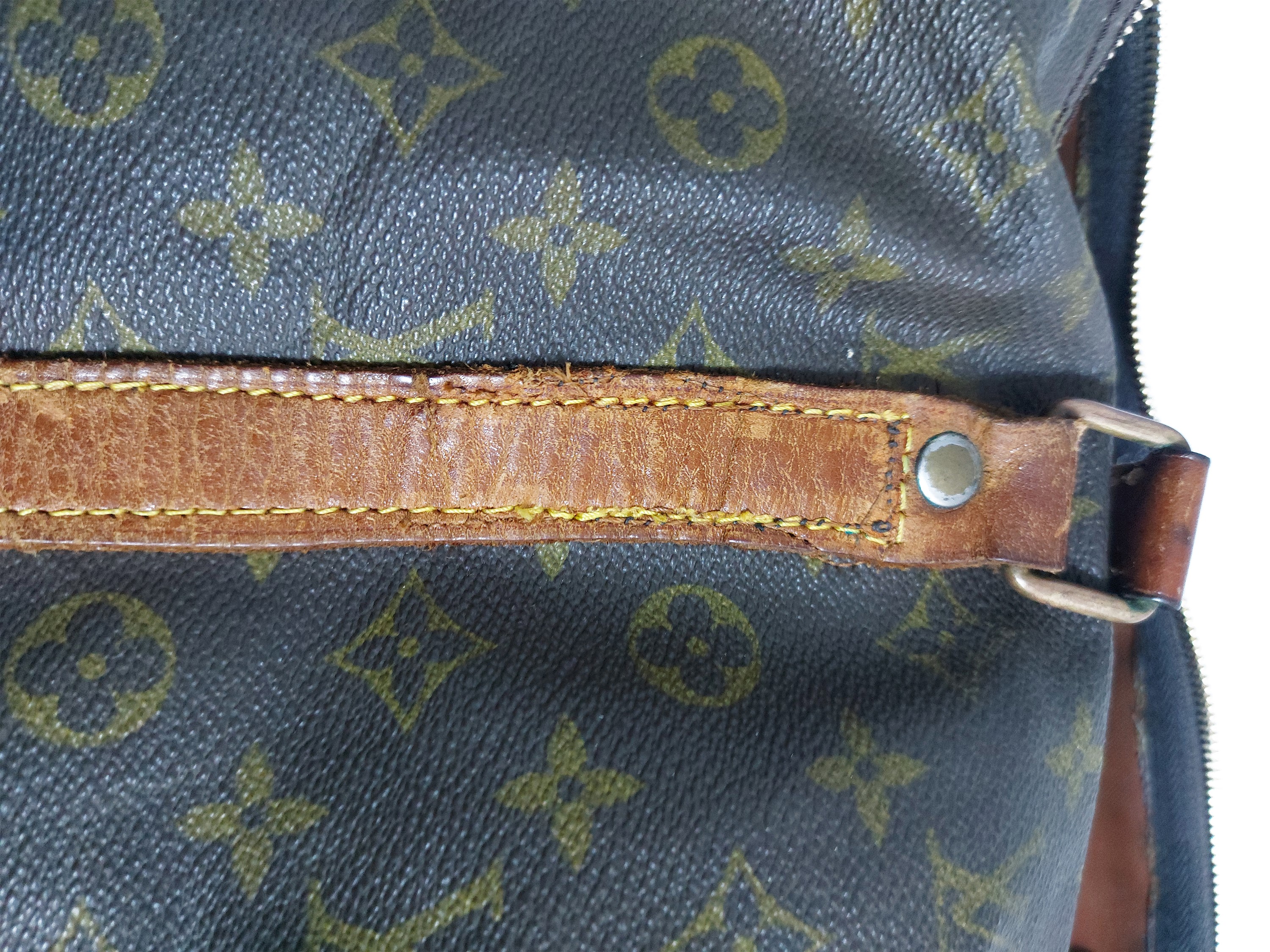 Louis Vuitton - Borsone da Viaggio in Canvas Monogram e Pelle Marrone