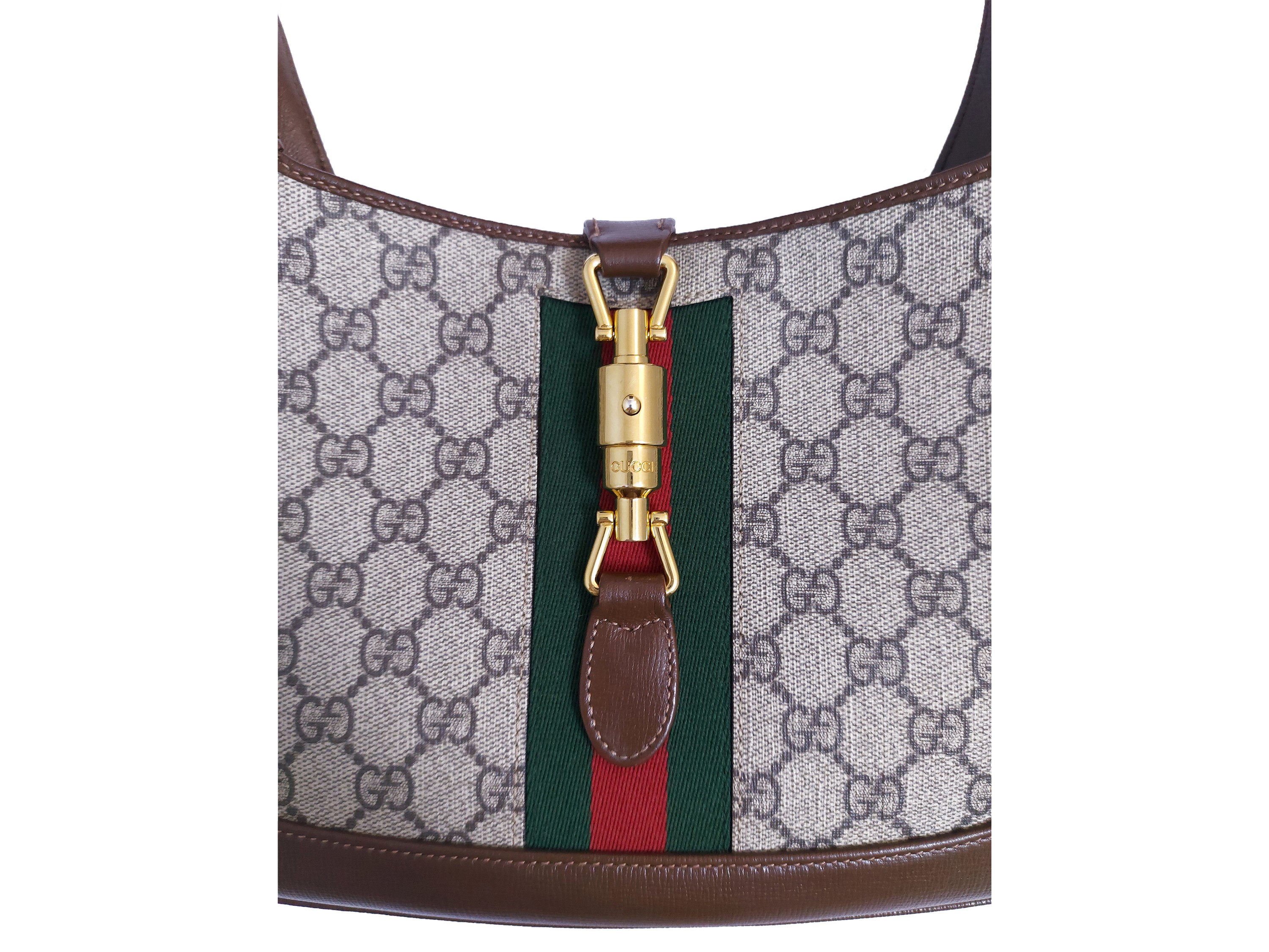 Gucci - Borsa Jackie 1961 media monogram marrone
