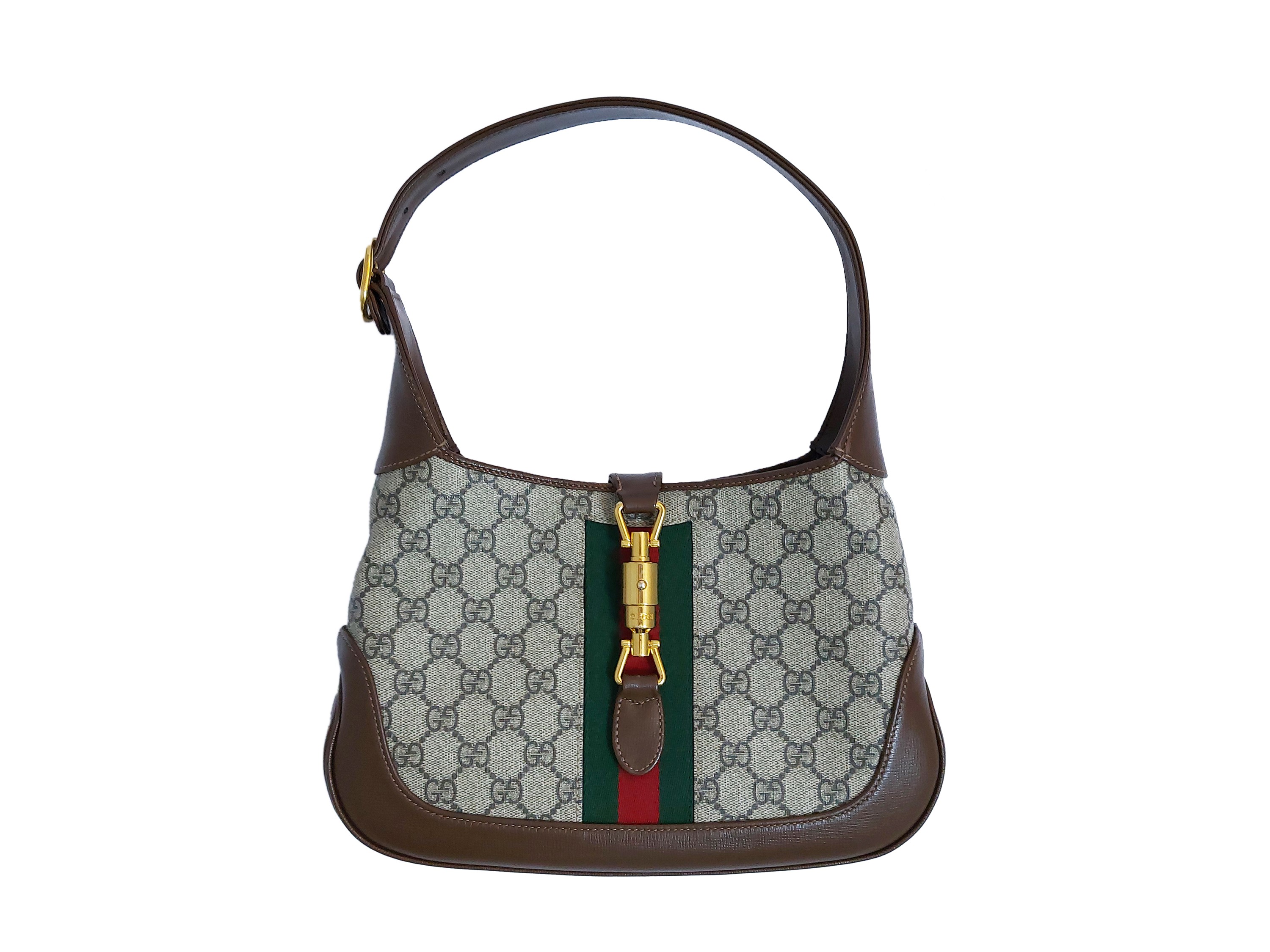 Gucci - Borsa Jackie 1961 media monogram marrone