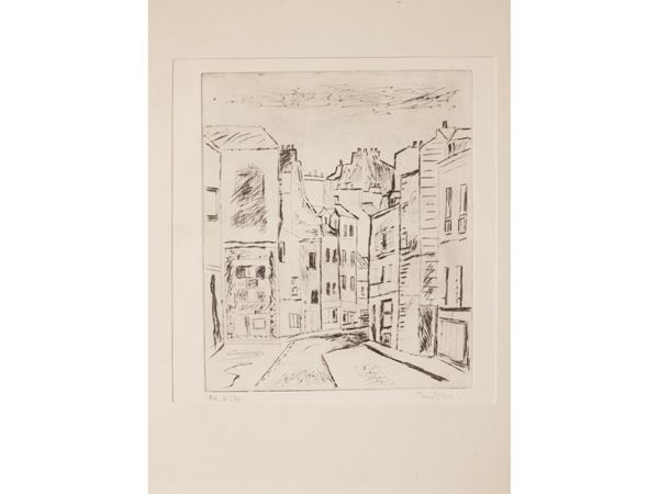 Orfeo Tamburi - Urban view with bridge - View of the city