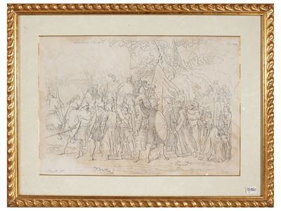 Vincenzo Gazzotto, Podestà e soldati lombardi del XI e XII secolo, incisione di A. Valentini
