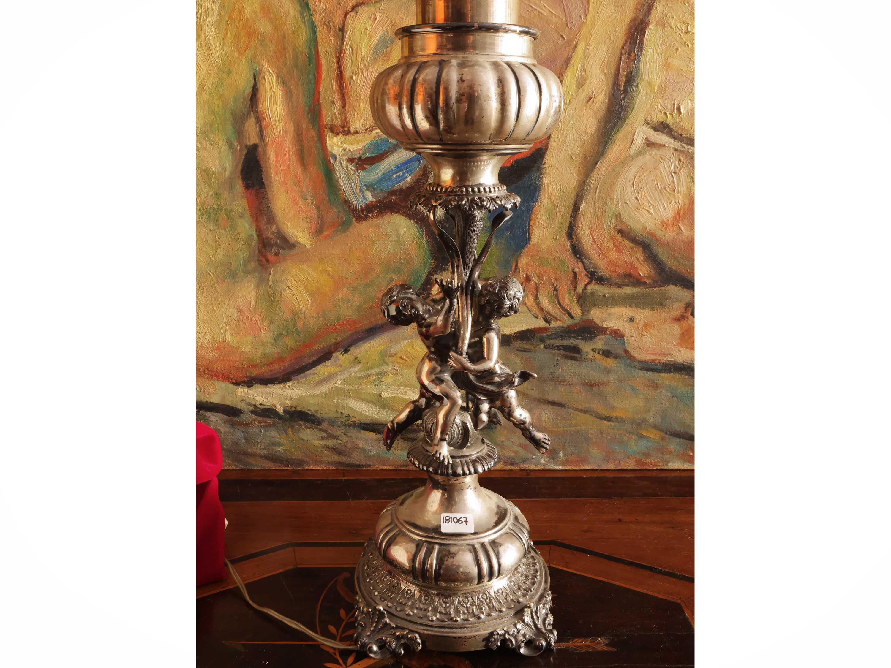 Grande lume da tavolo in argento