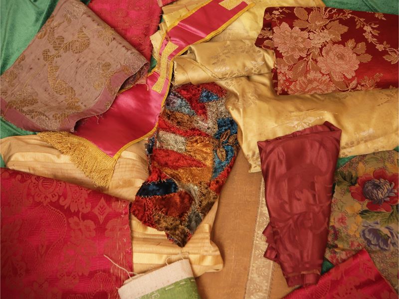 Assortimento di scampoli di tessuti