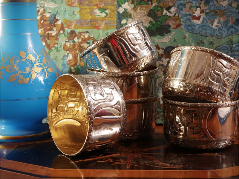 Serie di sei coppe in argento, Brandimarte Firenze