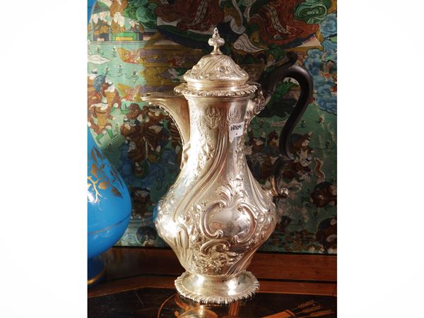 Victorian silver coffee pot
