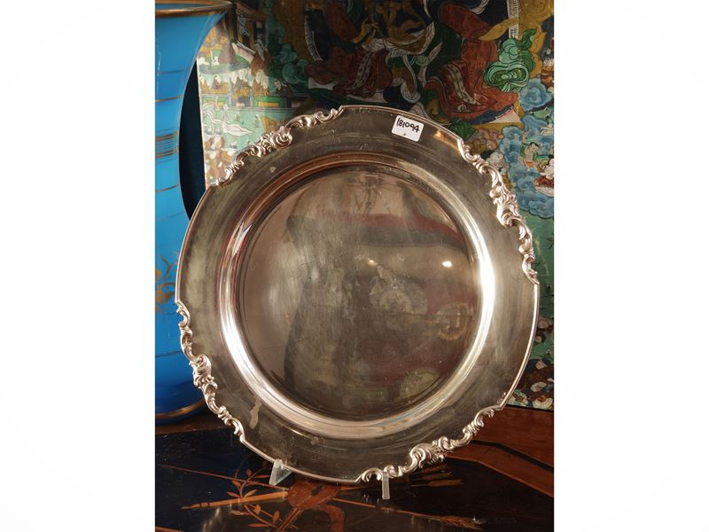 Vassoio rotondo in argento