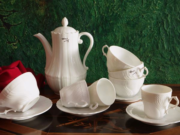 Set da tè e caffè in porcellana, Vecchia Ginori, Richard Ginori