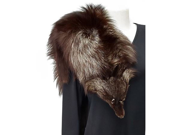 Two silver fox fur stoles