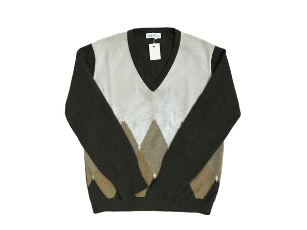 Ballantyne - Beige and brown cashmere sweater