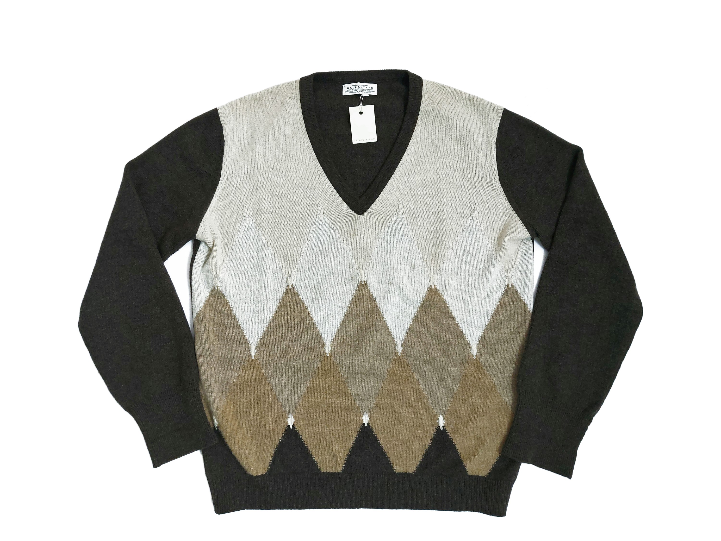 Ballantyne - Maglia in Cachemire Beige e Marrone