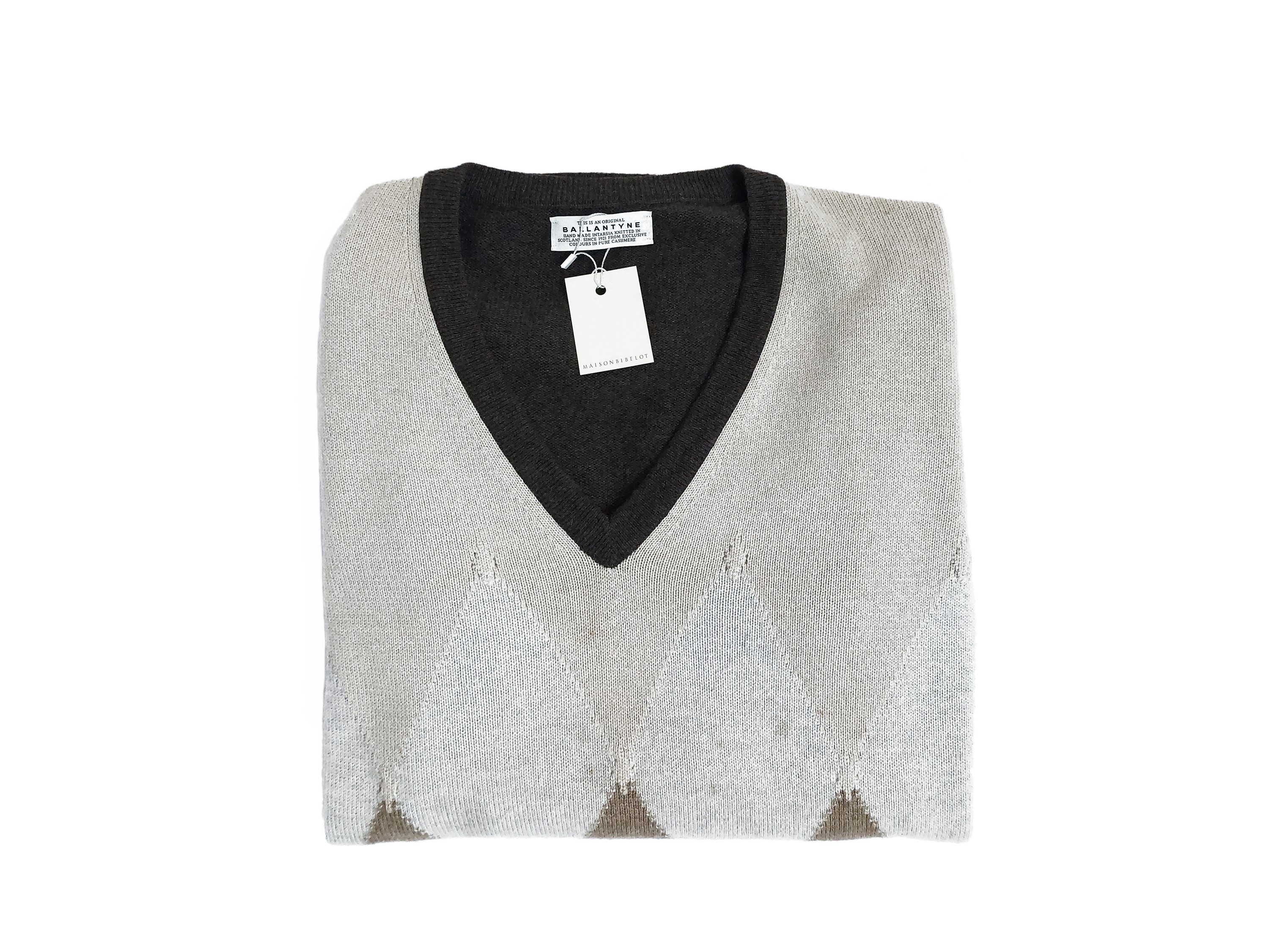 Ballantyne - Maglia in Cachemire Beige e Marrone