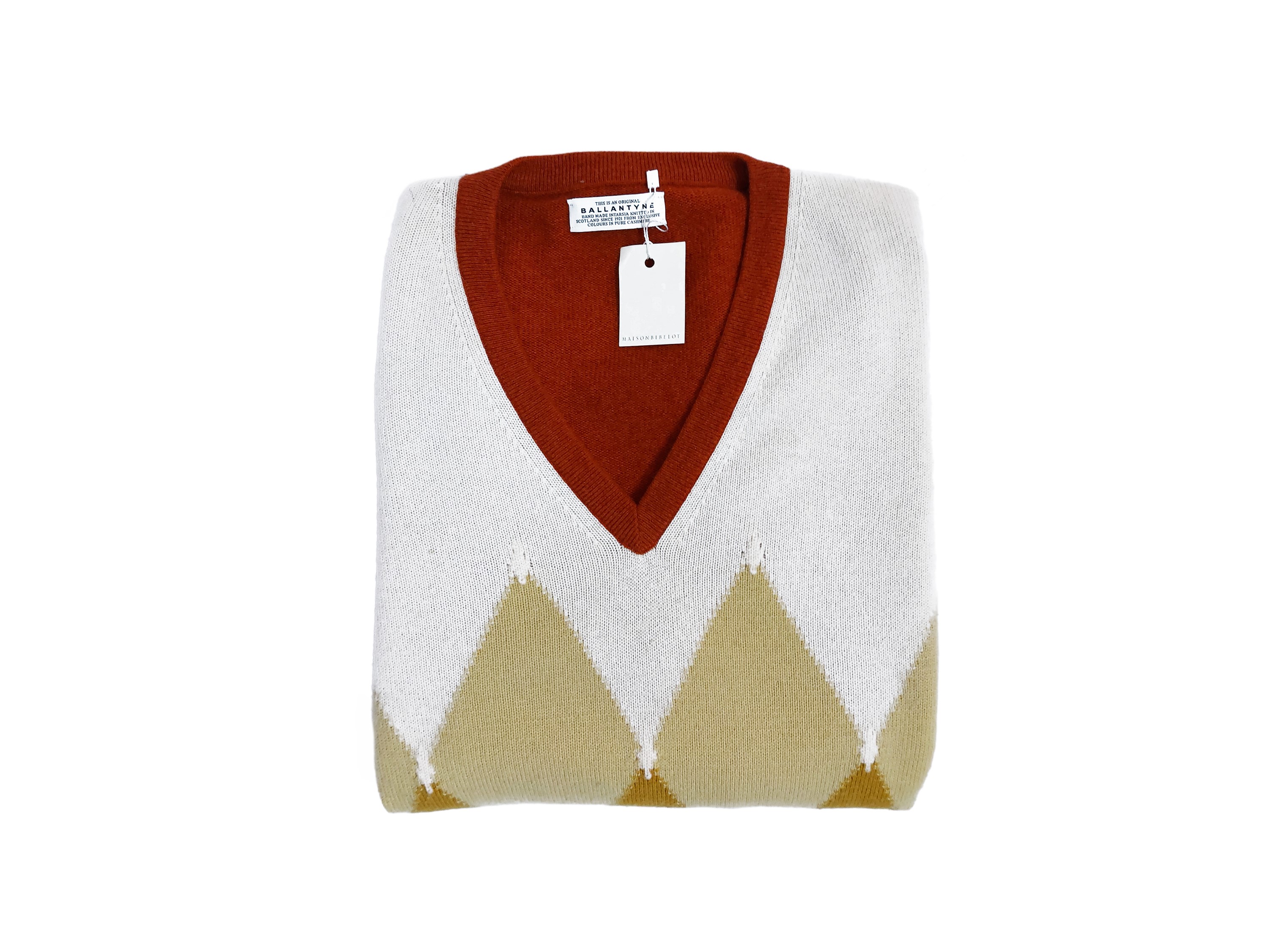 Ballantyne - Maglia in Cachemire Color Ruggine