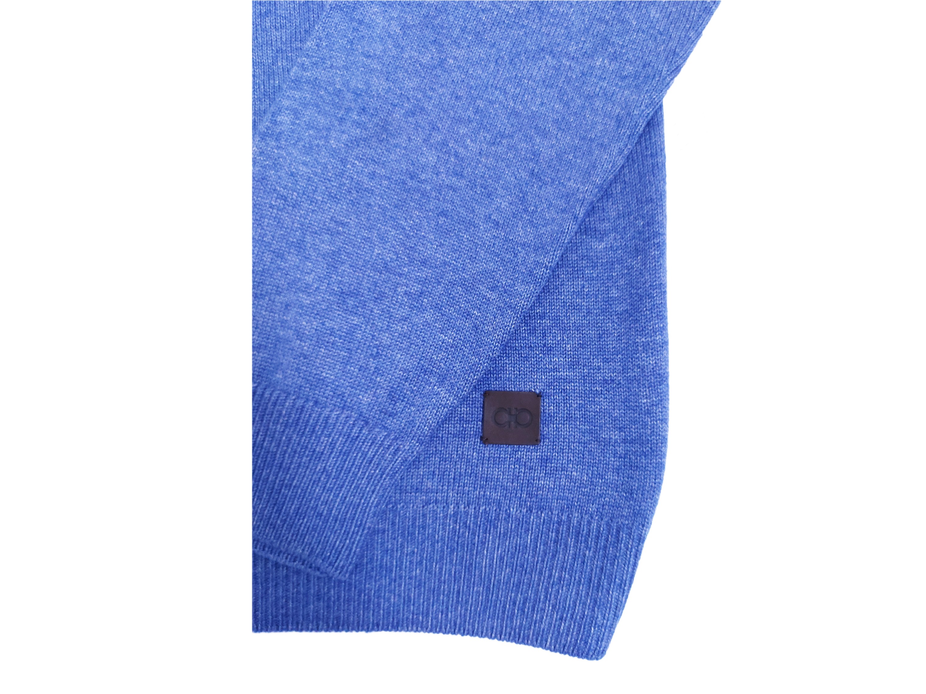 Salvatore Ferragamo - Maglia in Cachemire e Seta Bluette