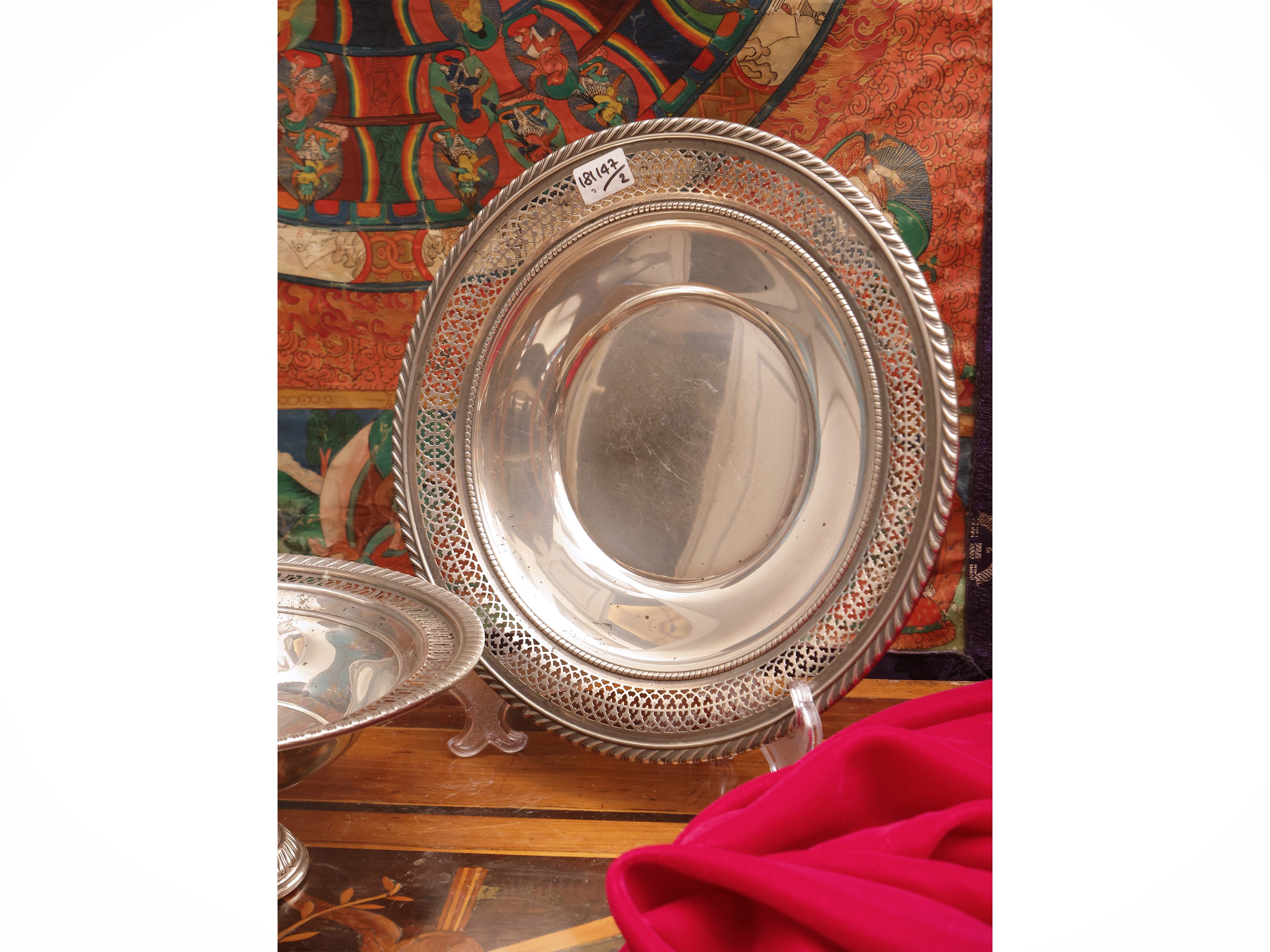 Alzata centrotavola in argento sterling, Gorham