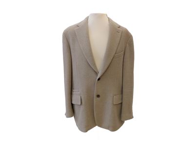 Salvatore Ferragamo - Giacca in Lana e Cachemire Beige