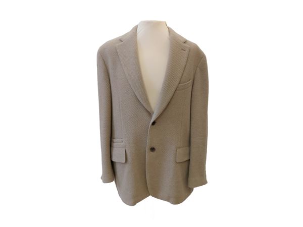 Salvatore Ferragamo - Beige wool and cashmere jacket