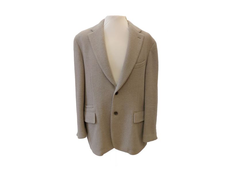 Salvatore Ferragamo - Giacca in Lana e Cachemire Beige